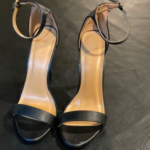 Charlotte Russe plain black strappy sandals